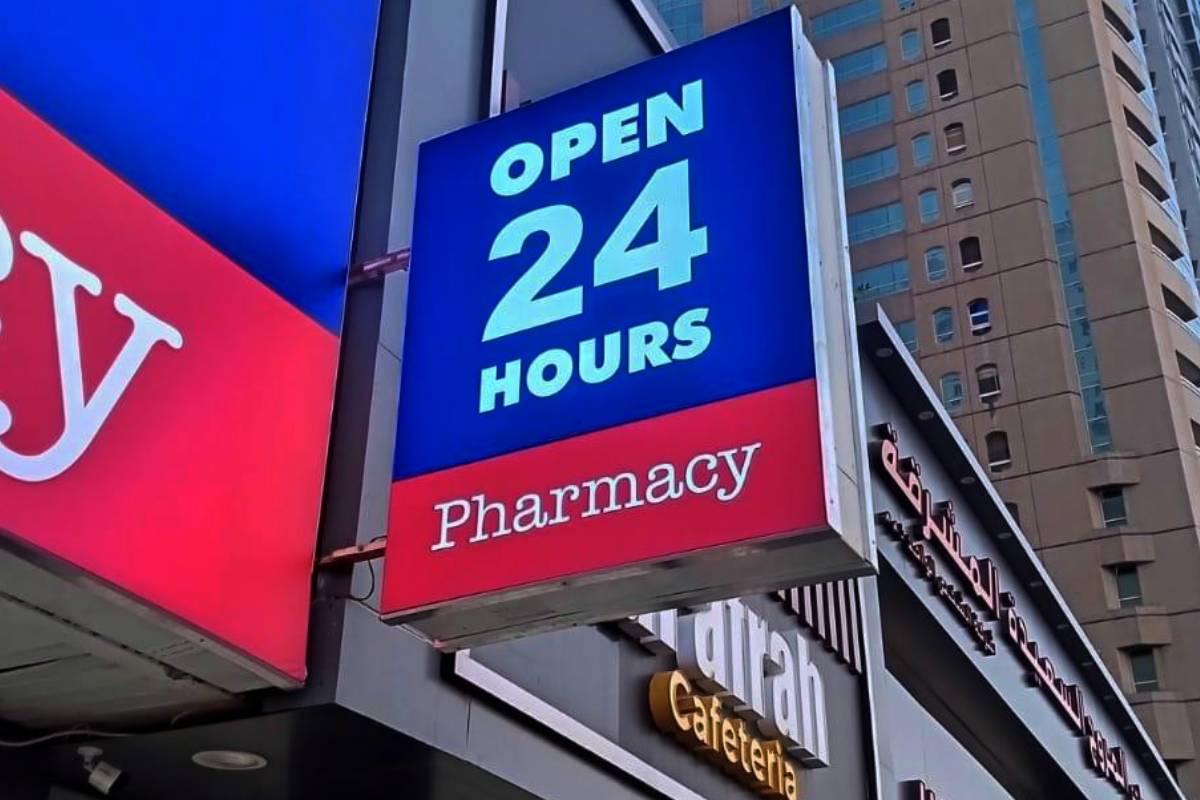 Rectangular blade sign with Double Sided illuminated acrylic face