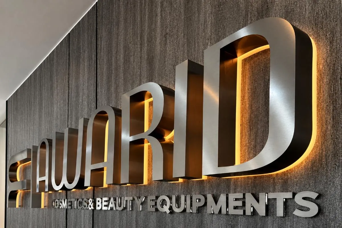 3D Reception Sign - Stainless steel Backlit