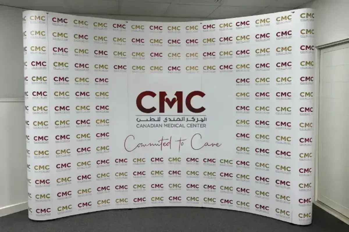 Curved Pop Up Display Stand - Abu Dhabi
