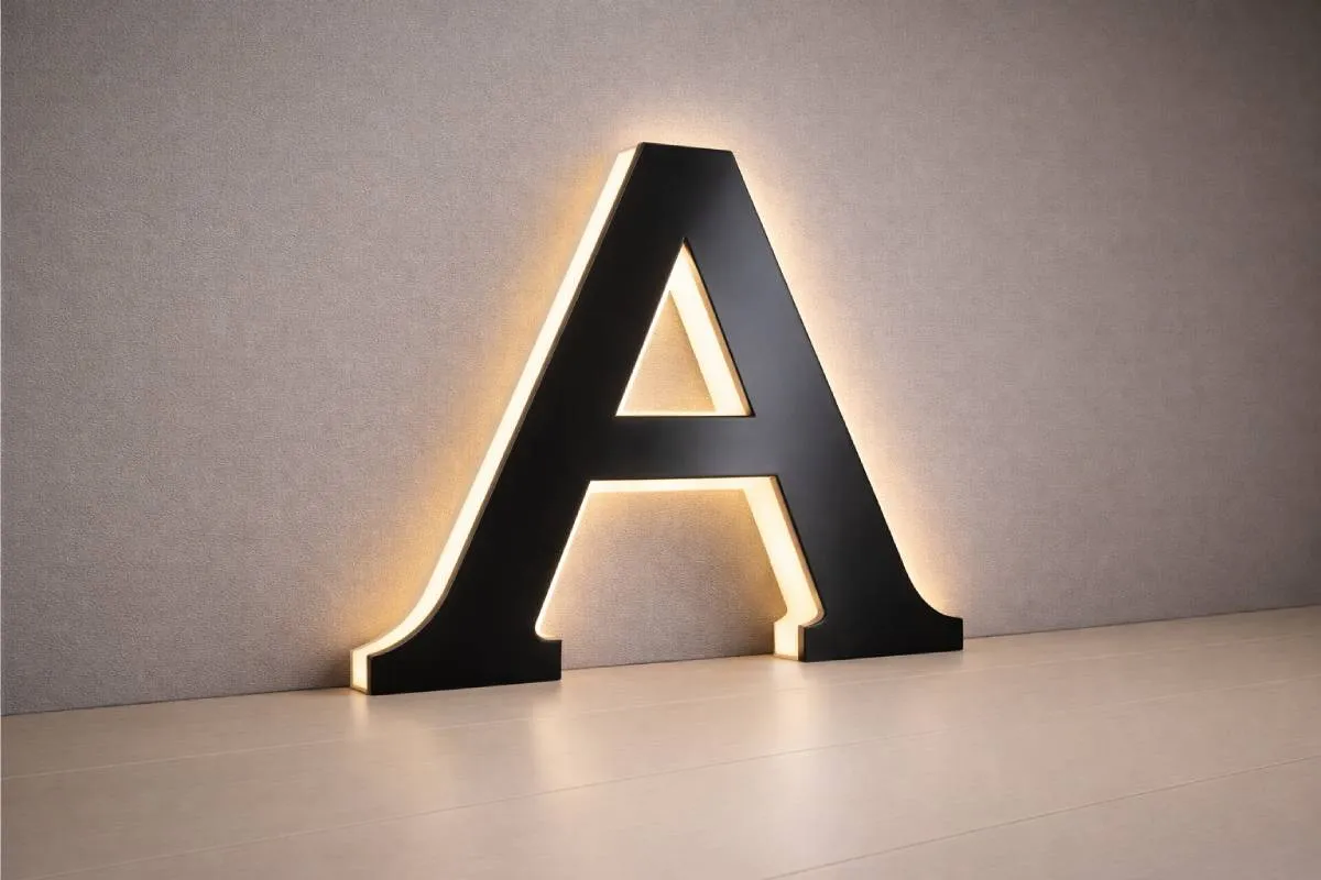 3d edge letter modeling for for signboard company in Abu Dhabi