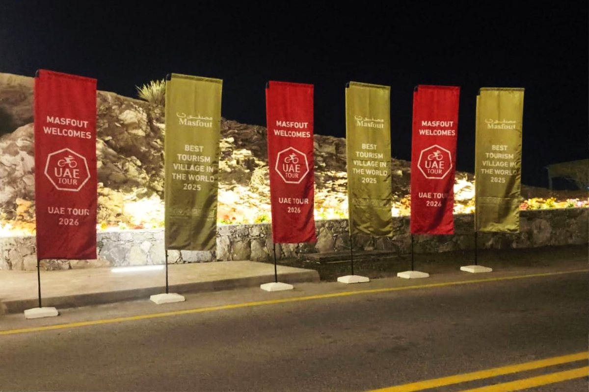 L-Shape Flag Printing for the Emirates Council for Balanced Development