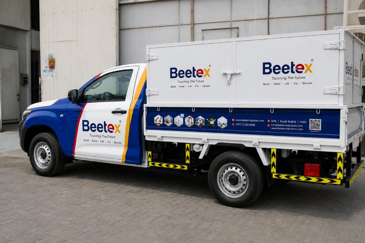 pick up branding and box trailer logo decals in Abu Dhabi