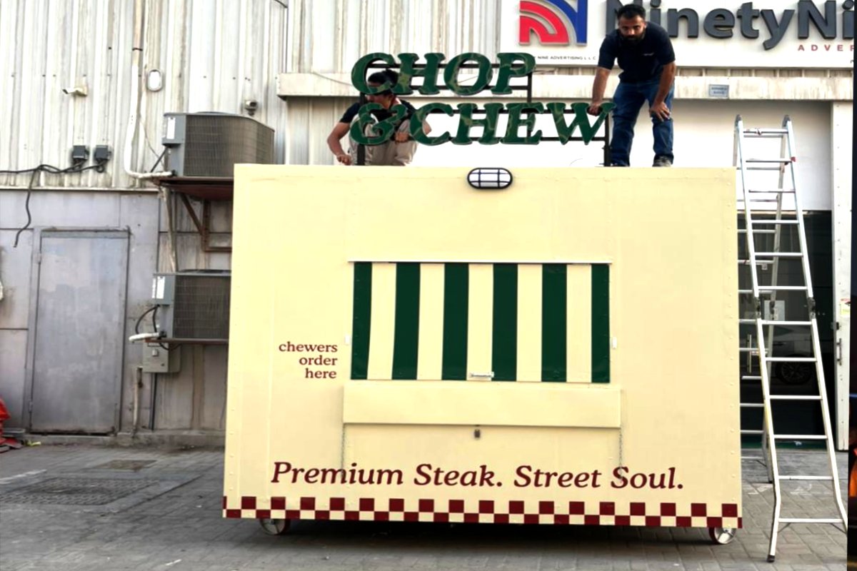 Food truck branding for Chop & Chew in Abu Dhabi