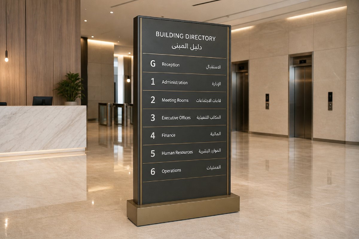 Freestanding Floor Directory Sign