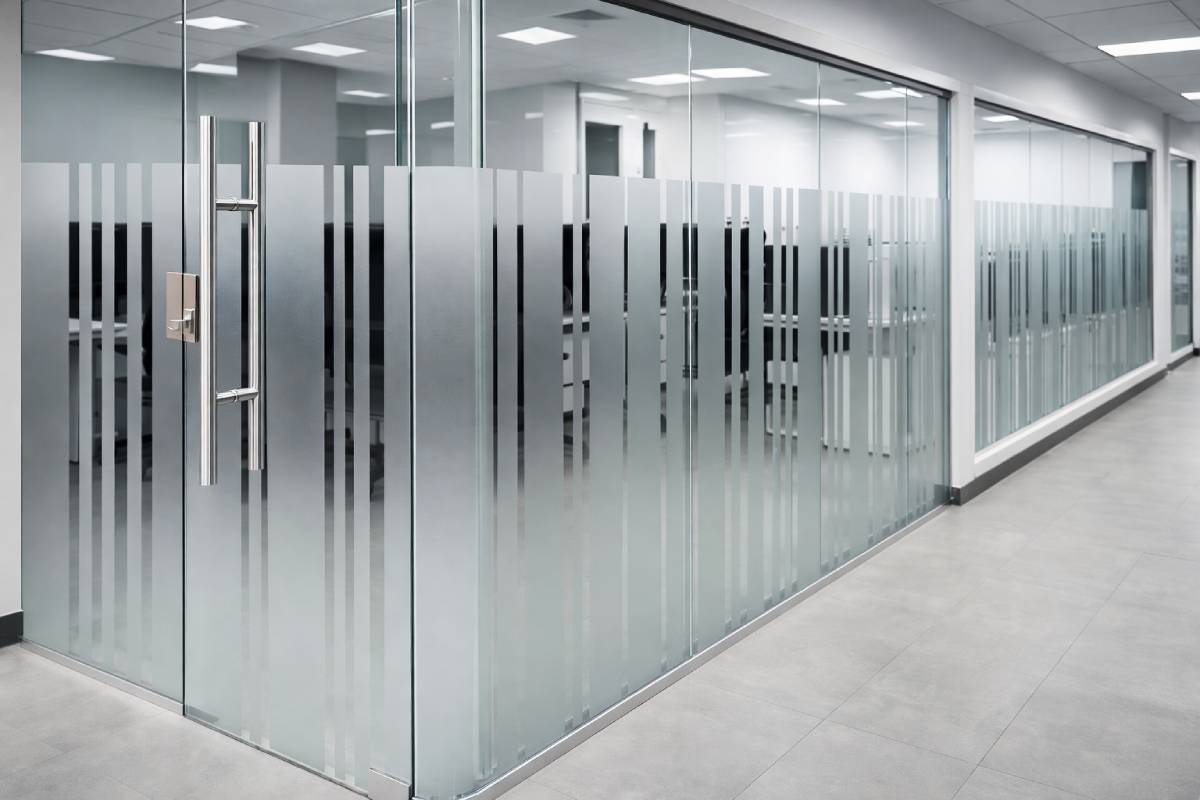 Custom Pattern Forsted Glass Sticker for Abu Dhabi Office