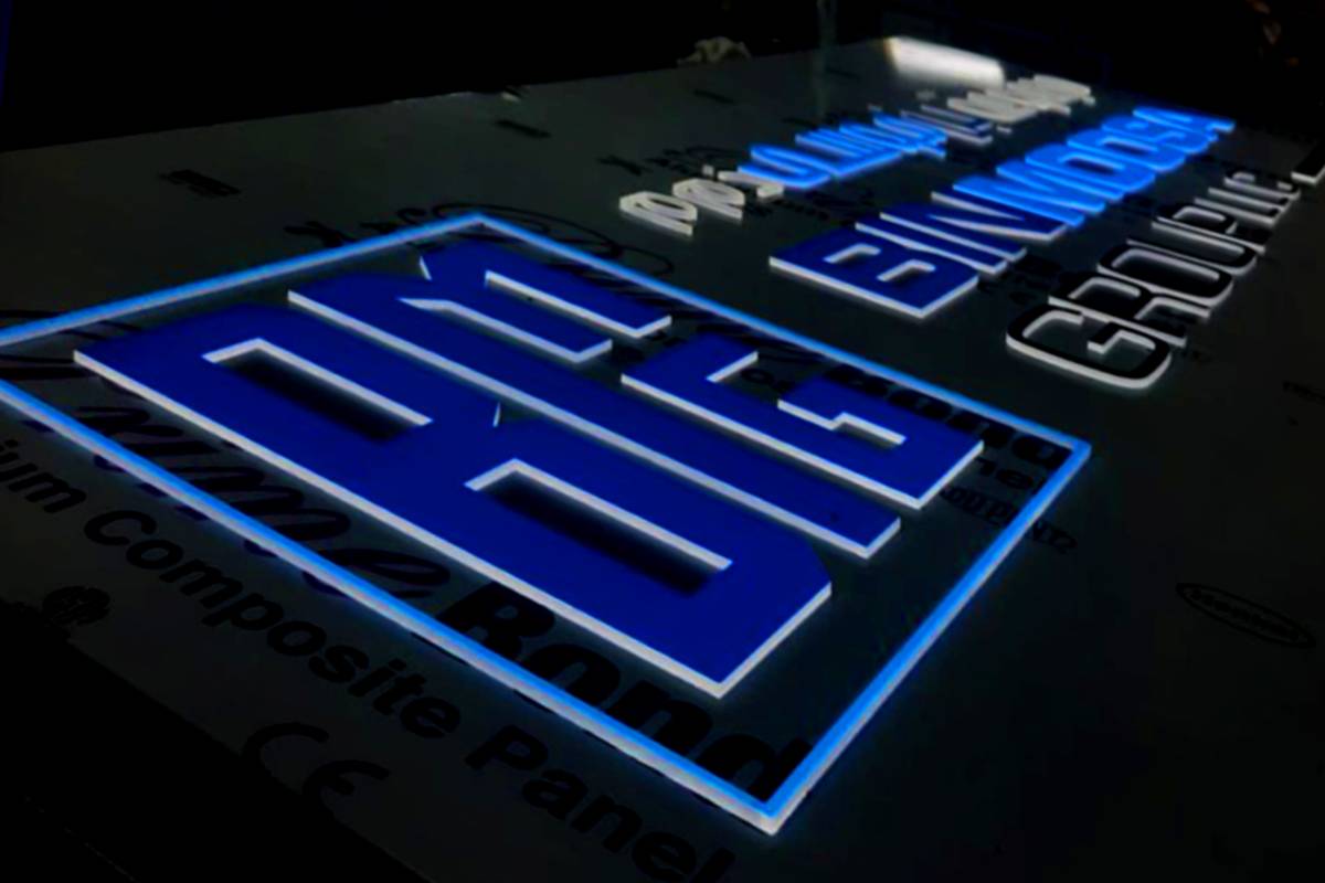Interior Signage - Illuminated Acrylic Sign