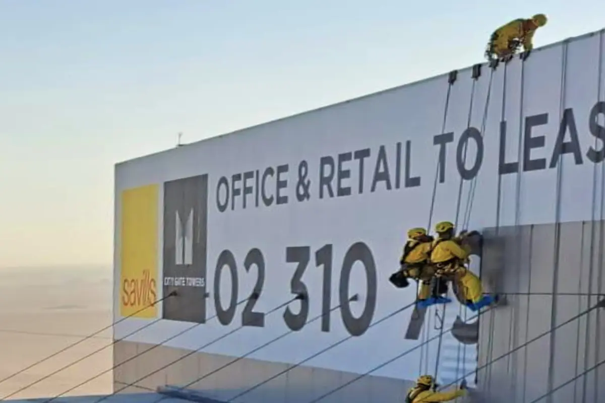 Building Banner Sticker - Savills, Abu Dhabi