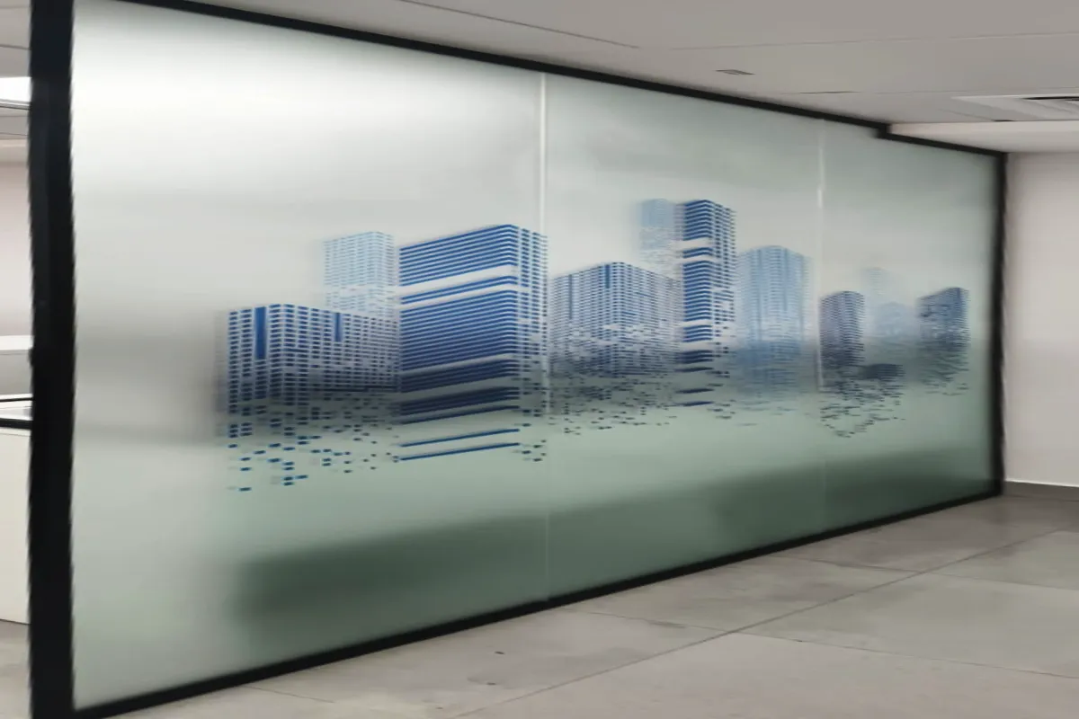 printed frosted glass stickers in Abu Dhabi by Ninety Nine Advertising
