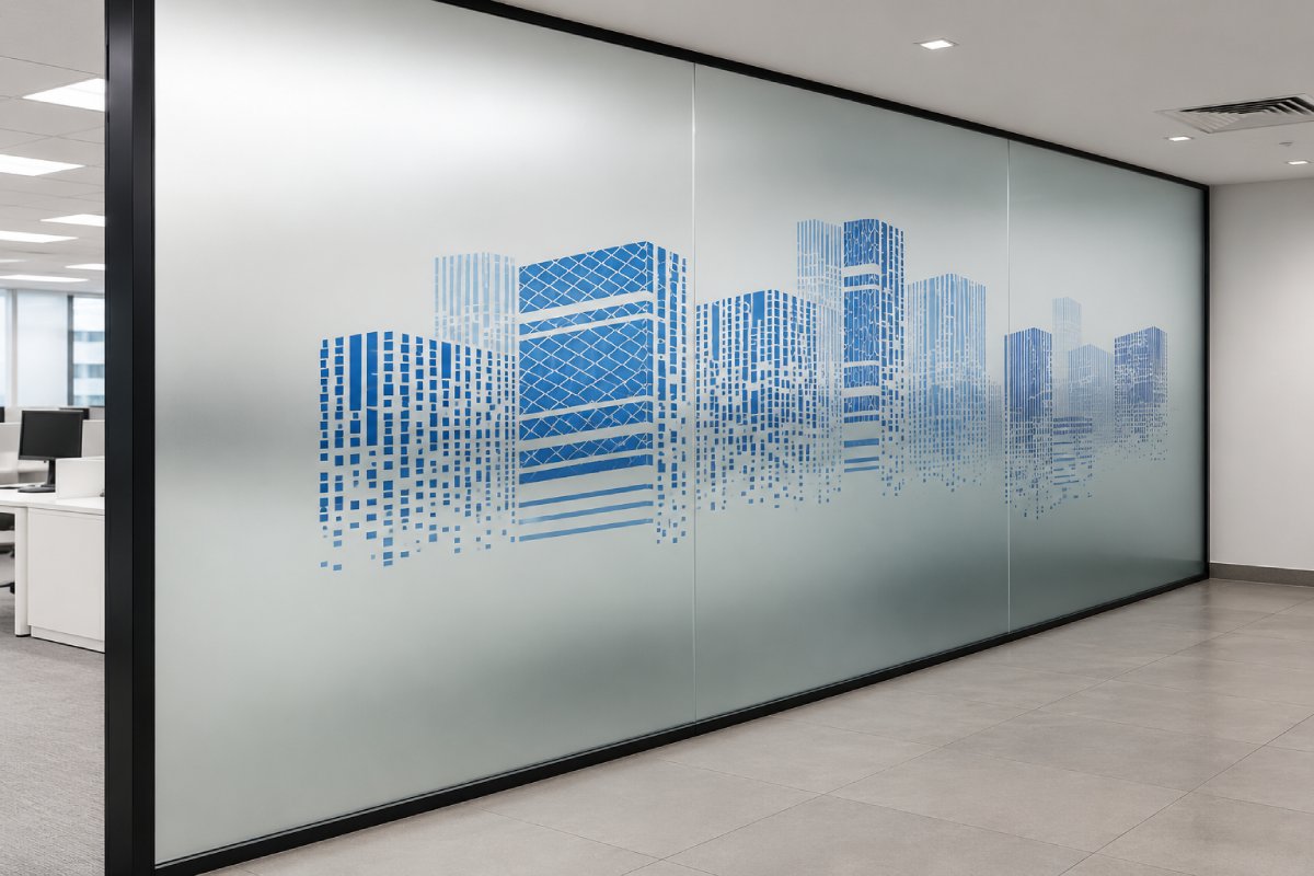Printed Frosted glass stickers supply and installation