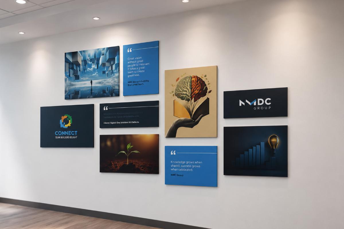 Rigid signs wall mounted in abu dhabi for connect