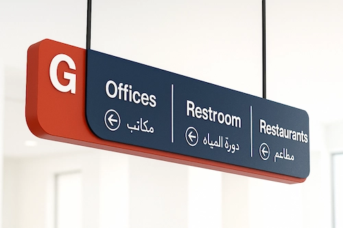 Suspended Ceiling Signs - Retail Navigation