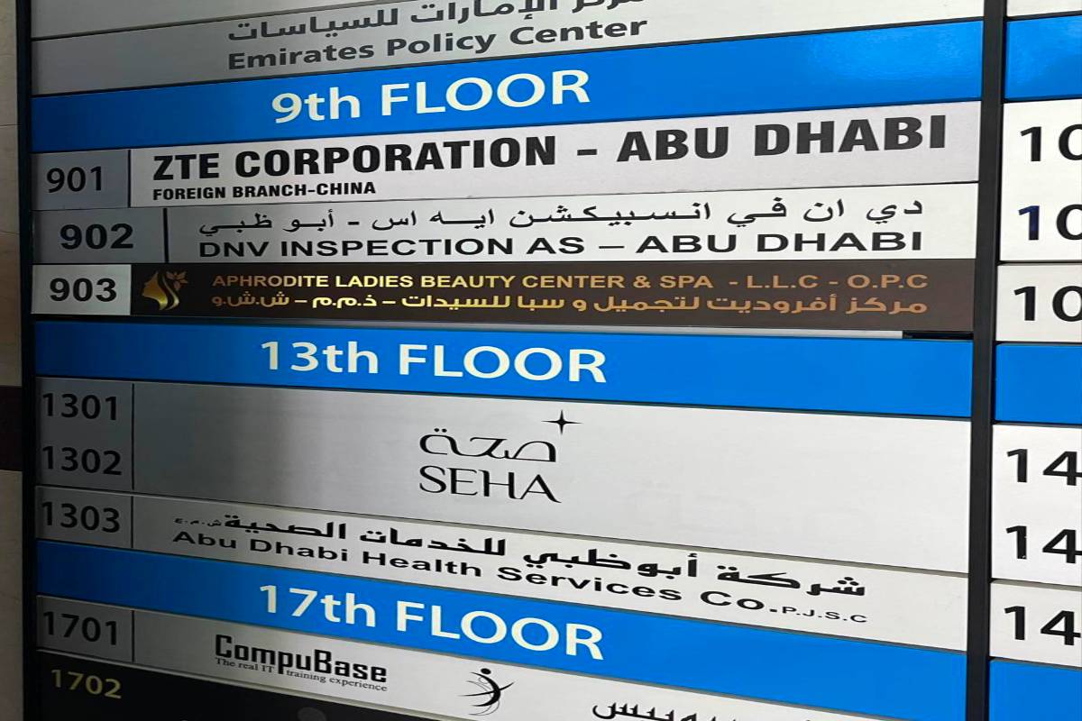 Directory Sign - Tenant Slat
