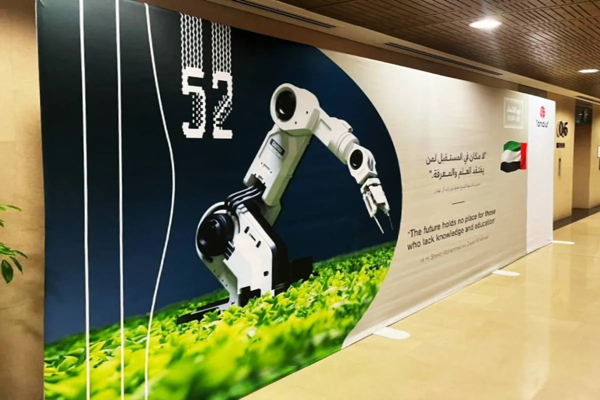 Professional signage installation in Abu Dhabi featuring a 3D signboard of Al Andlus done By Ninety Nine Advertising LLC