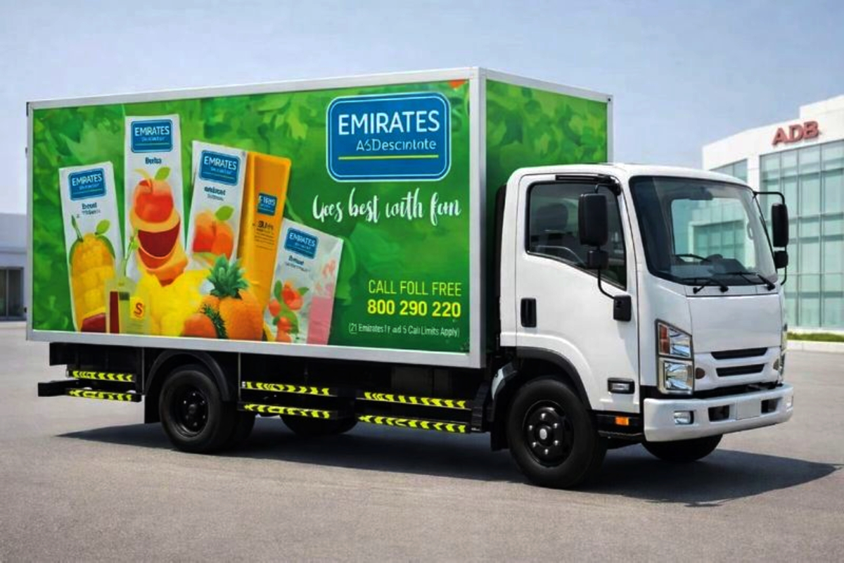 Truck Branding for Emirates Food Abu Dhabi