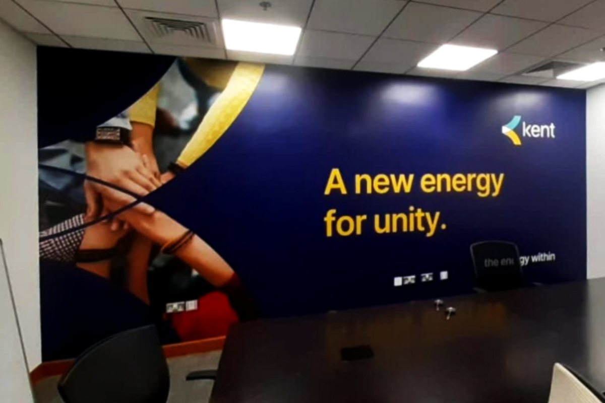 wall branding vinyl textured sticker in Abu Dhabi
