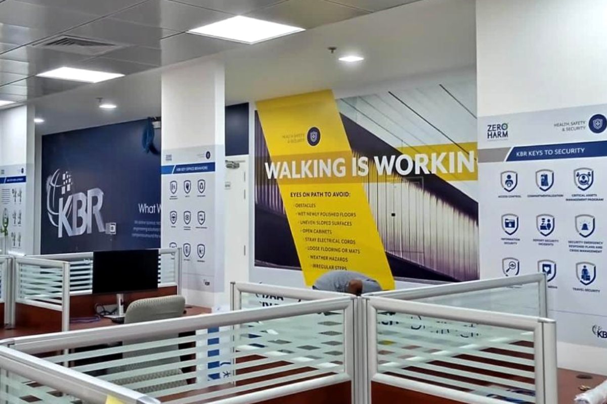 workplace branding for KBR in Abu Dhabi tourist club area (1)